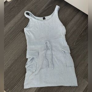 Blue and White Striped dress